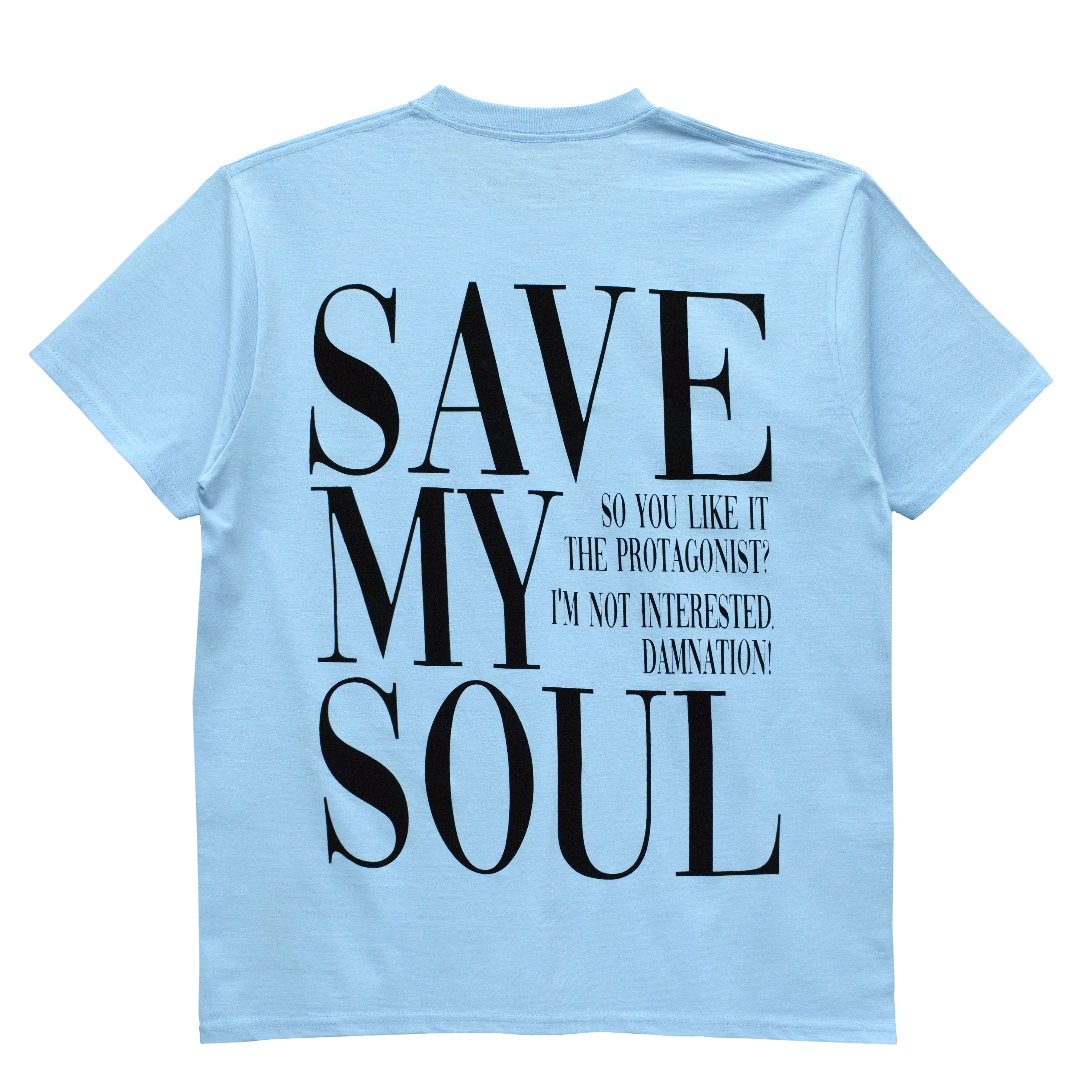 T-shirt a Manica Corta da Uomo in Cotone - colore Azzurro - Save My Soul