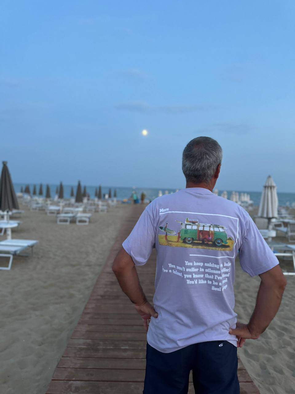 T-shirt a Manica Corta da Uomo in Cotone - clore Lilla - Famous Marx Bulli