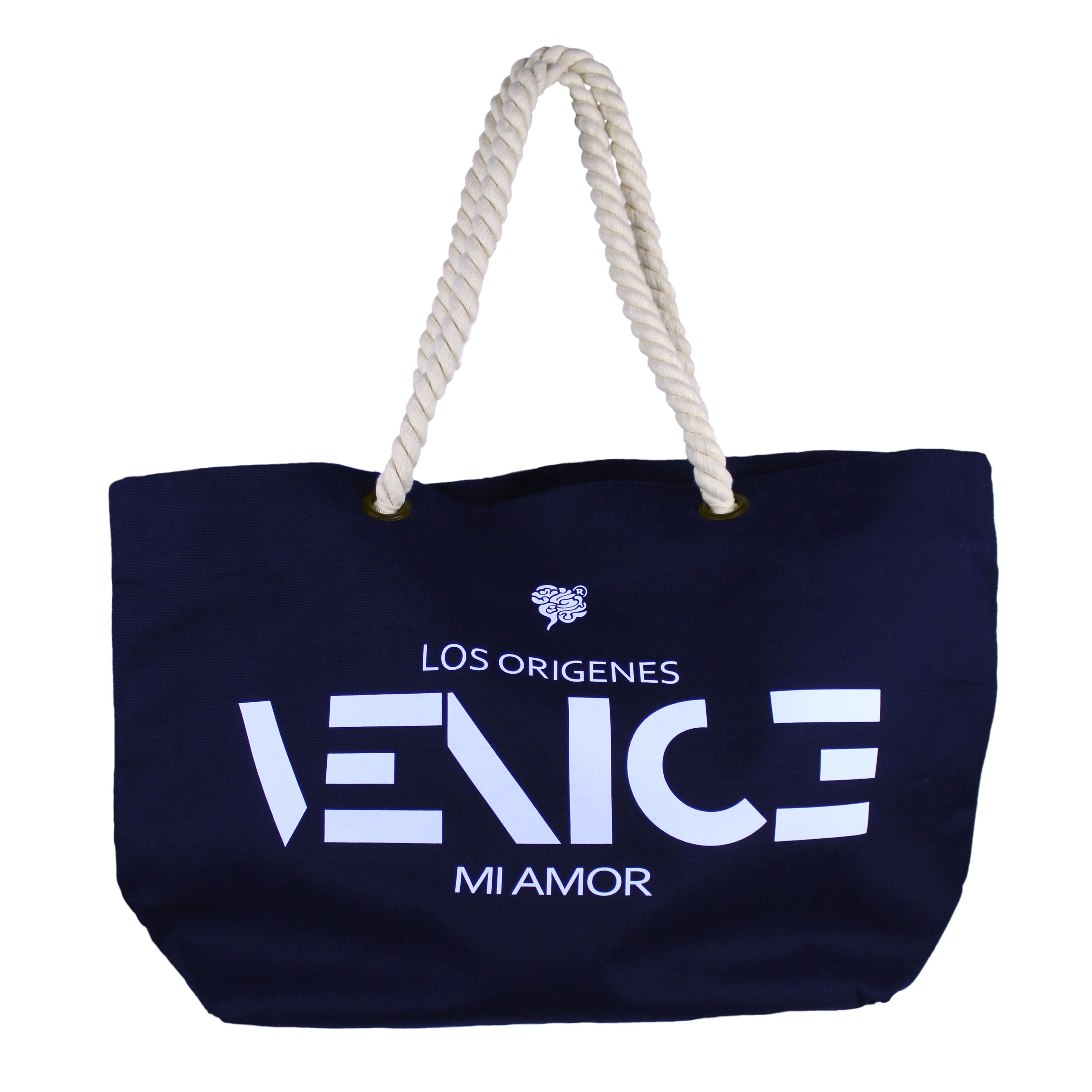 Borsa Estiva Blu Navy con manici in corda - Venice Mi Amor