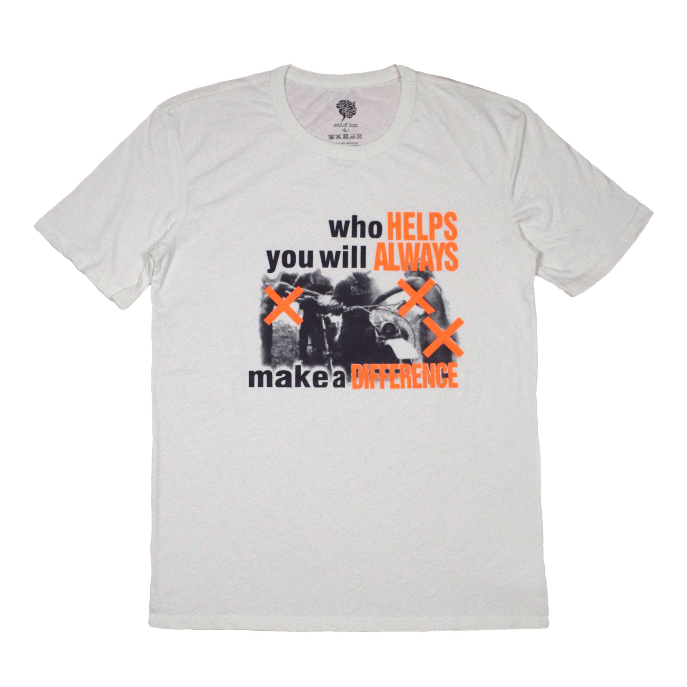 T-shirt a Manica Corta da Uomo in Cotone - Scritta Fluo